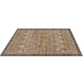 Area Rug, 7.5 x 9.5 ft Large Washable Rug, Non-Slip and Tear-Resistant Soft Carpet, Pet & Child Friendly Vintage Area Rugs, Indoor Mat for Bedroo