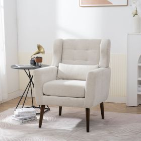 Modern Accent Chair Upholstered Foam Filled Living Room Chairs Comfy Reading Chair Mid Century Modern Chair with Chenille Fabric Lounge Arm Chair